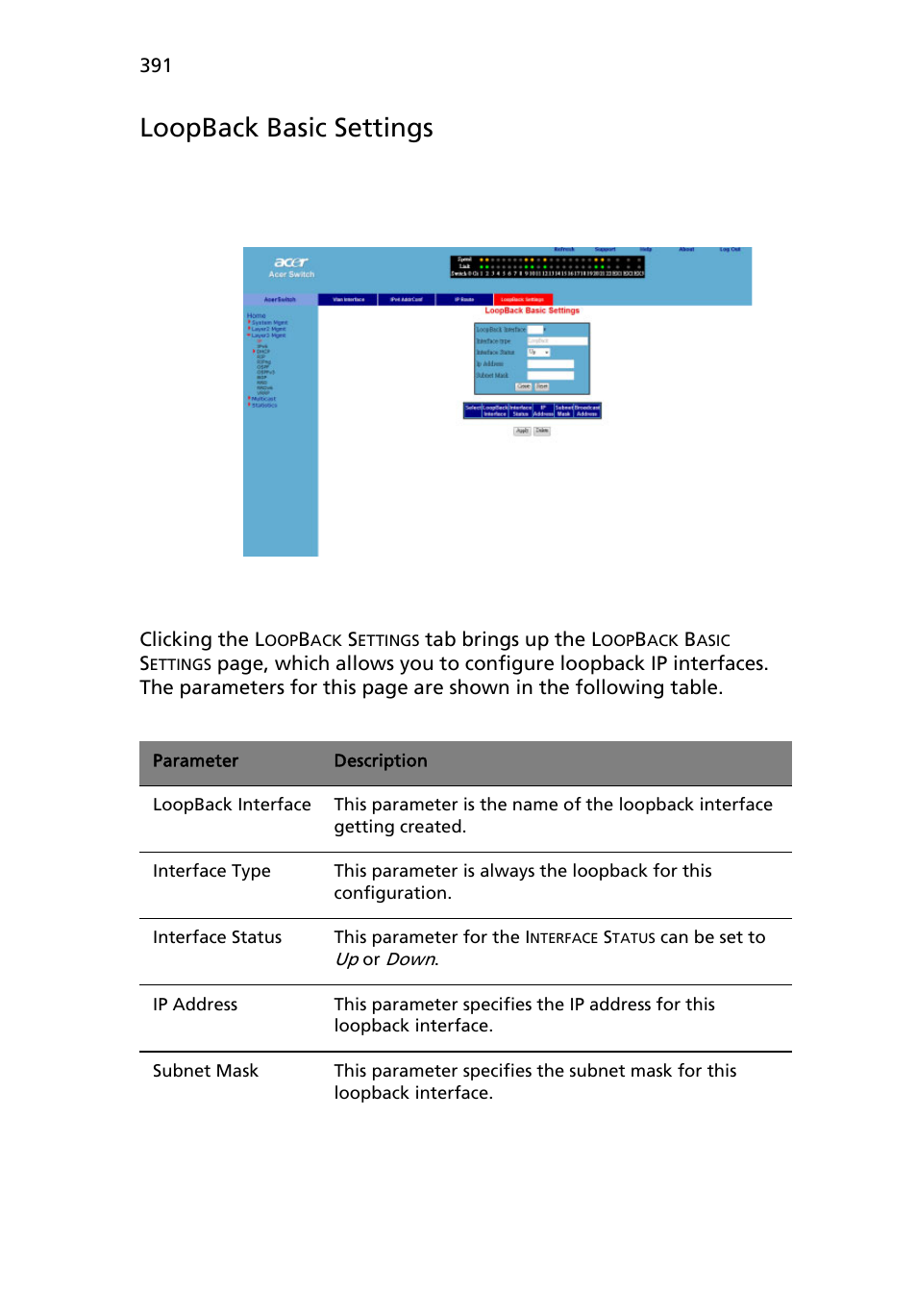 Loopback basic settings | Acer AB460 F1 User Manual | Page 411 / 618