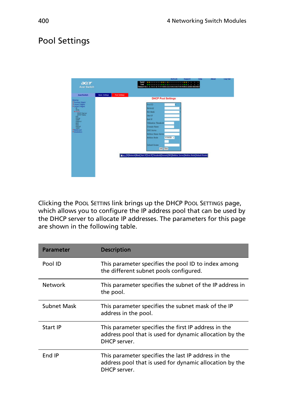 Pool settings | Acer AB460 F1 User Manual | Page 420 / 618
