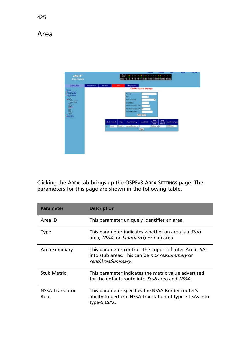 Area | Acer AB460 F1 User Manual | Page 445 / 618