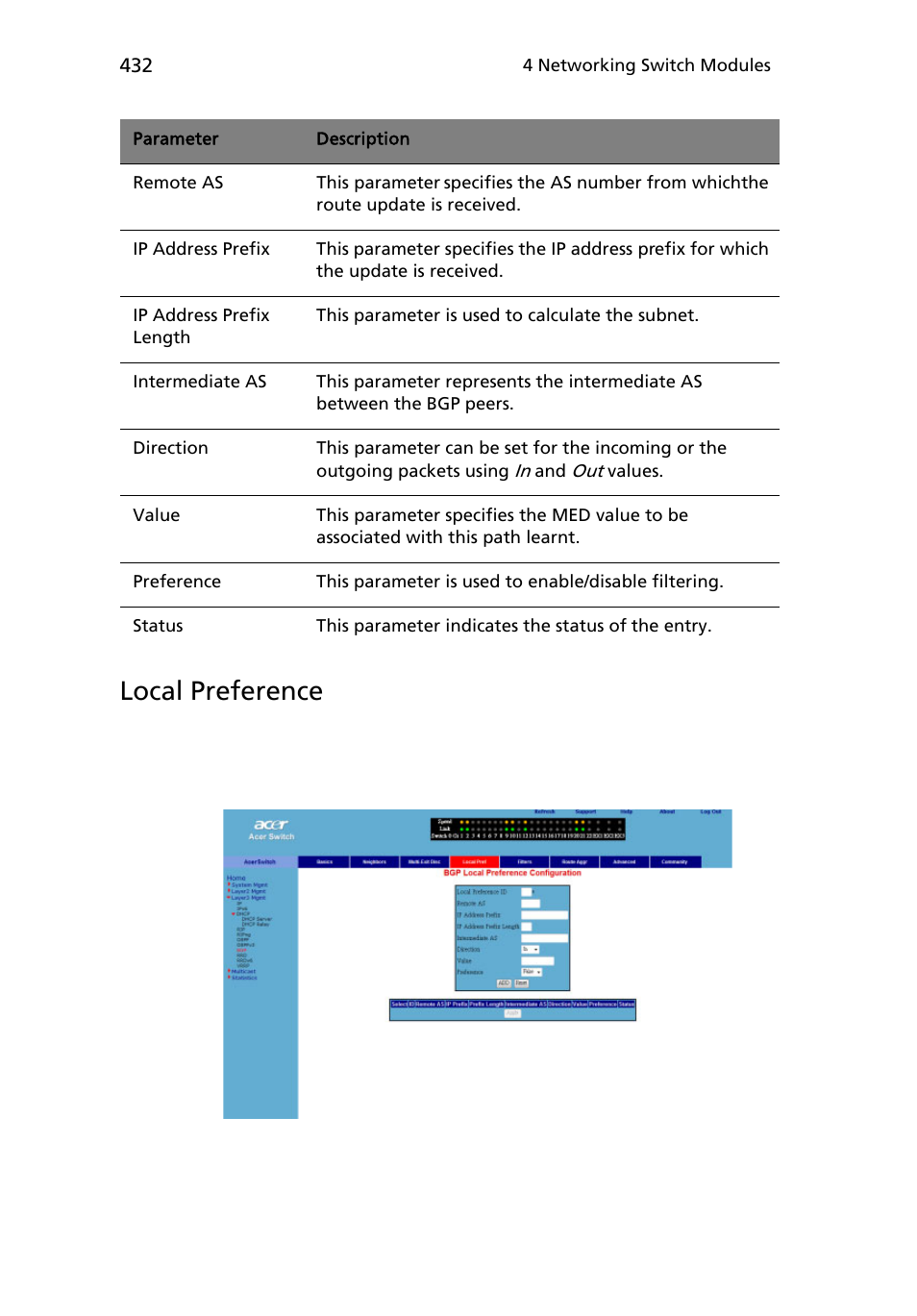 Local preference | Acer AB460 F1 User Manual | Page 452 / 618