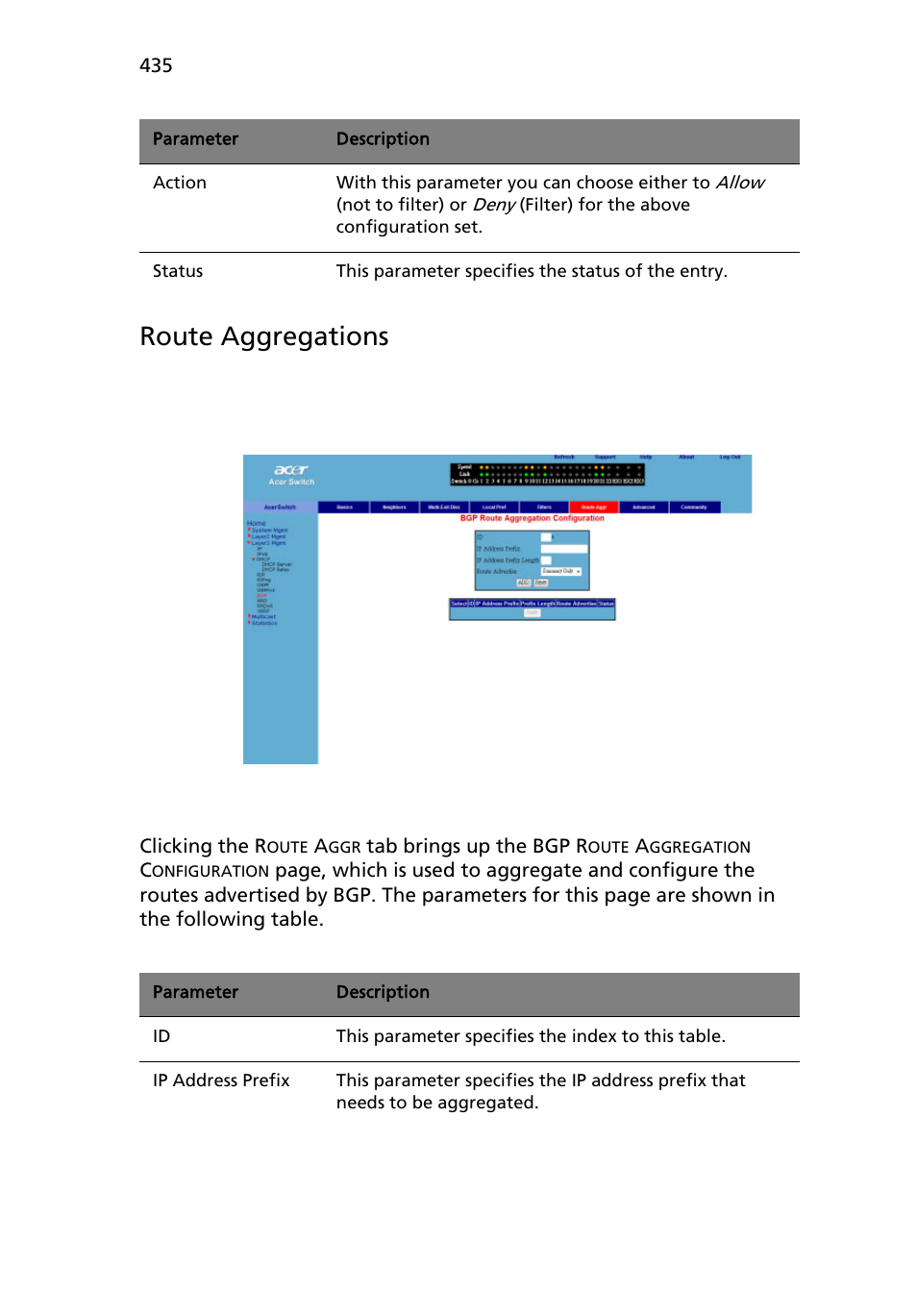 Route aggregations | Acer AB460 F1 User Manual | Page 455 / 618