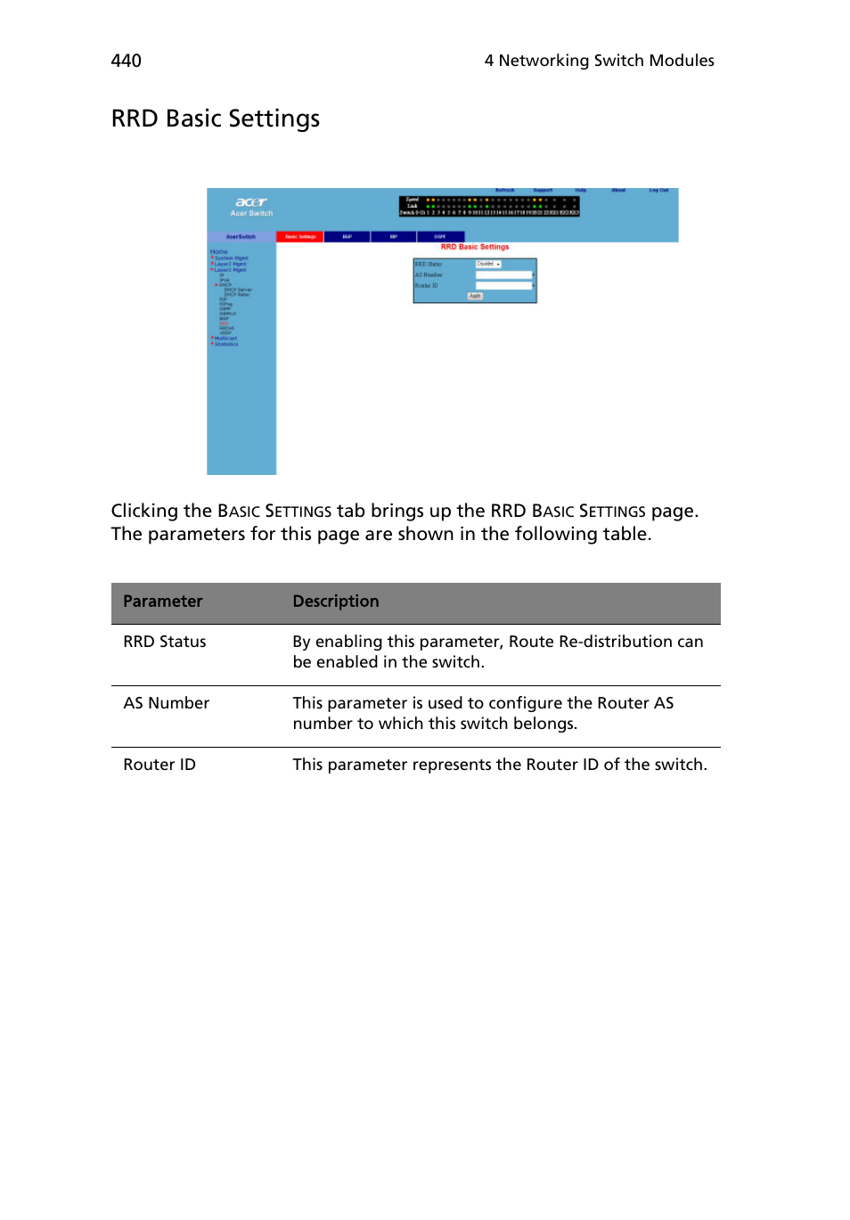 Rrd basic settings | Acer AB460 F1 User Manual | Page 460 / 618