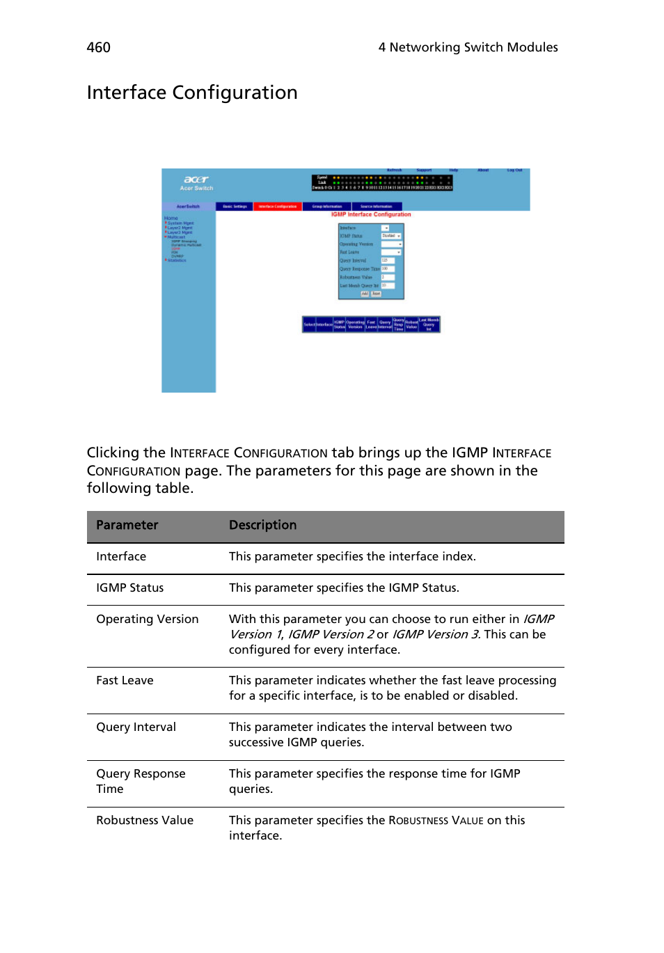 Interface configuration | Acer AB460 F1 User Manual | Page 480 / 618