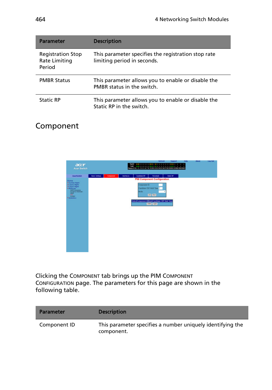 Component | Acer AB460 F1 User Manual | Page 484 / 618