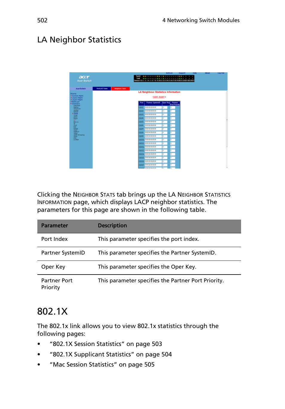 La neighbor statistics | Acer AB460 F1 User Manual | Page 522 / 618