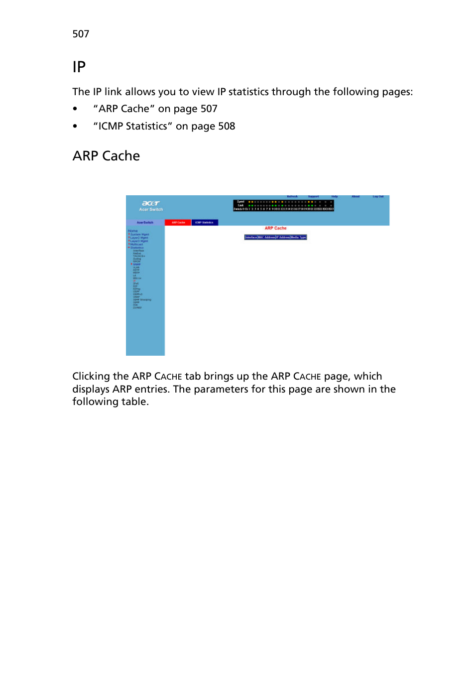 Arp cache | Acer AB460 F1 User Manual | Page 527 / 618