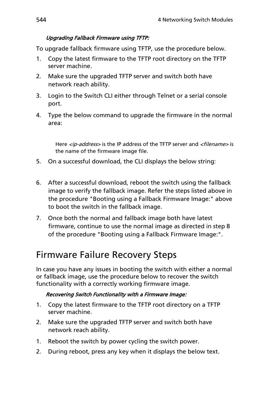 Firmware failure recovery steps | Acer AB460 F1 User Manual | Page 564 / 618