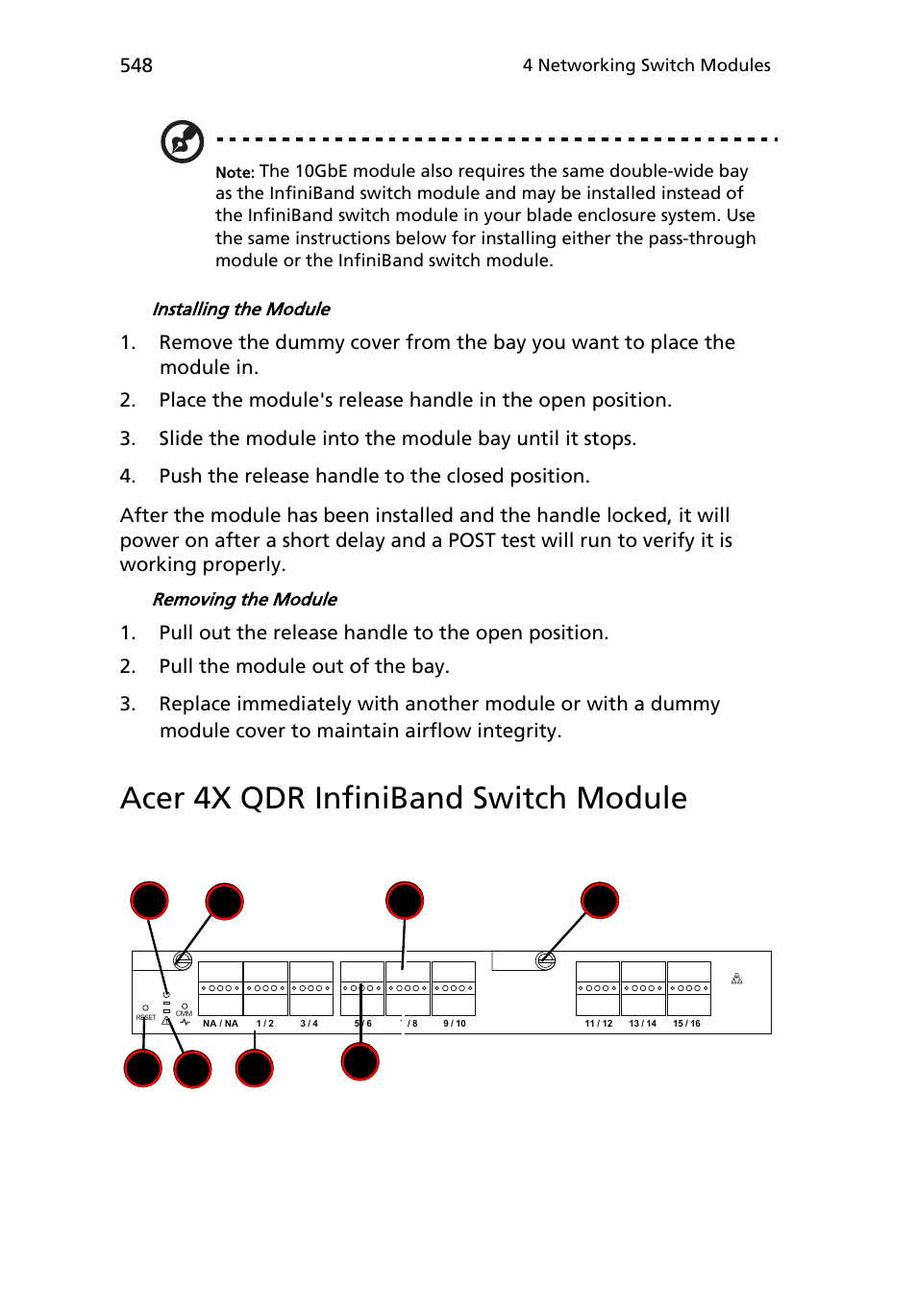 Acer 4x qdr infiniband switch module | Acer AB460 F1 User Manual | Page 568 / 618
