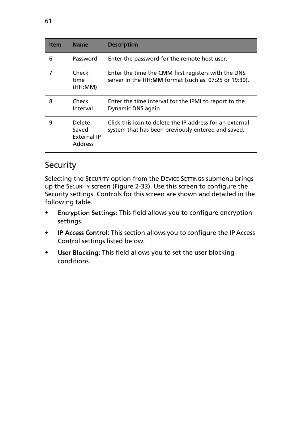 Security | Acer AB460 F1 User Manual | Page 81 / 618