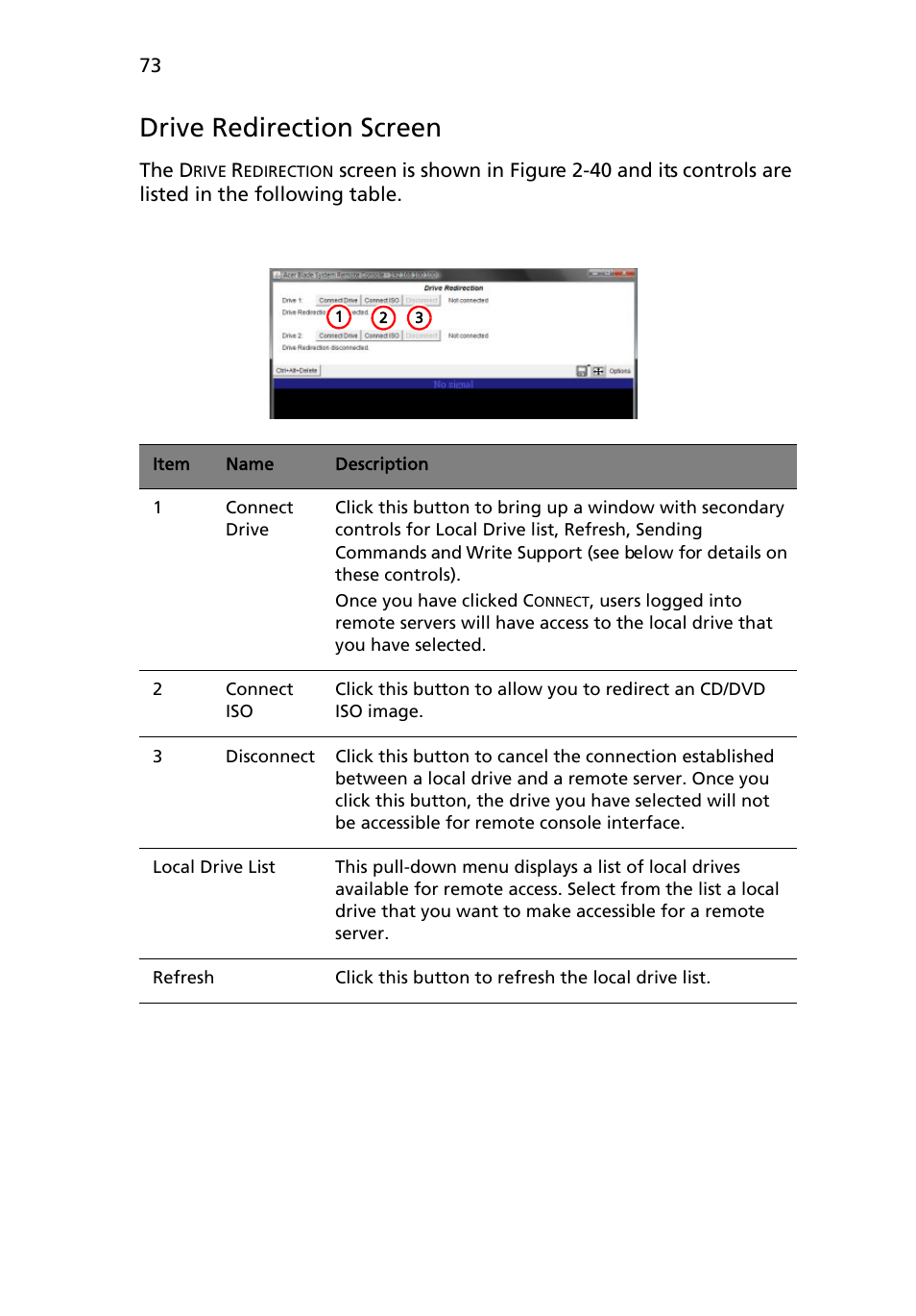 Drive redirection screen | Acer AB460 F1 User Manual | Page 93 / 618