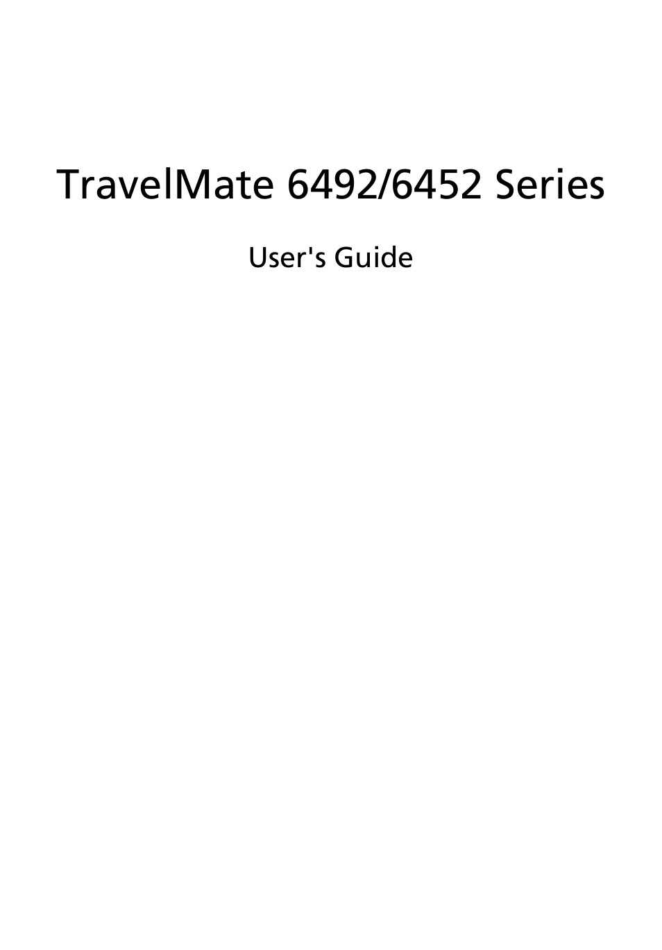 Acer TravelMate 6452 User Manual | 96 pages