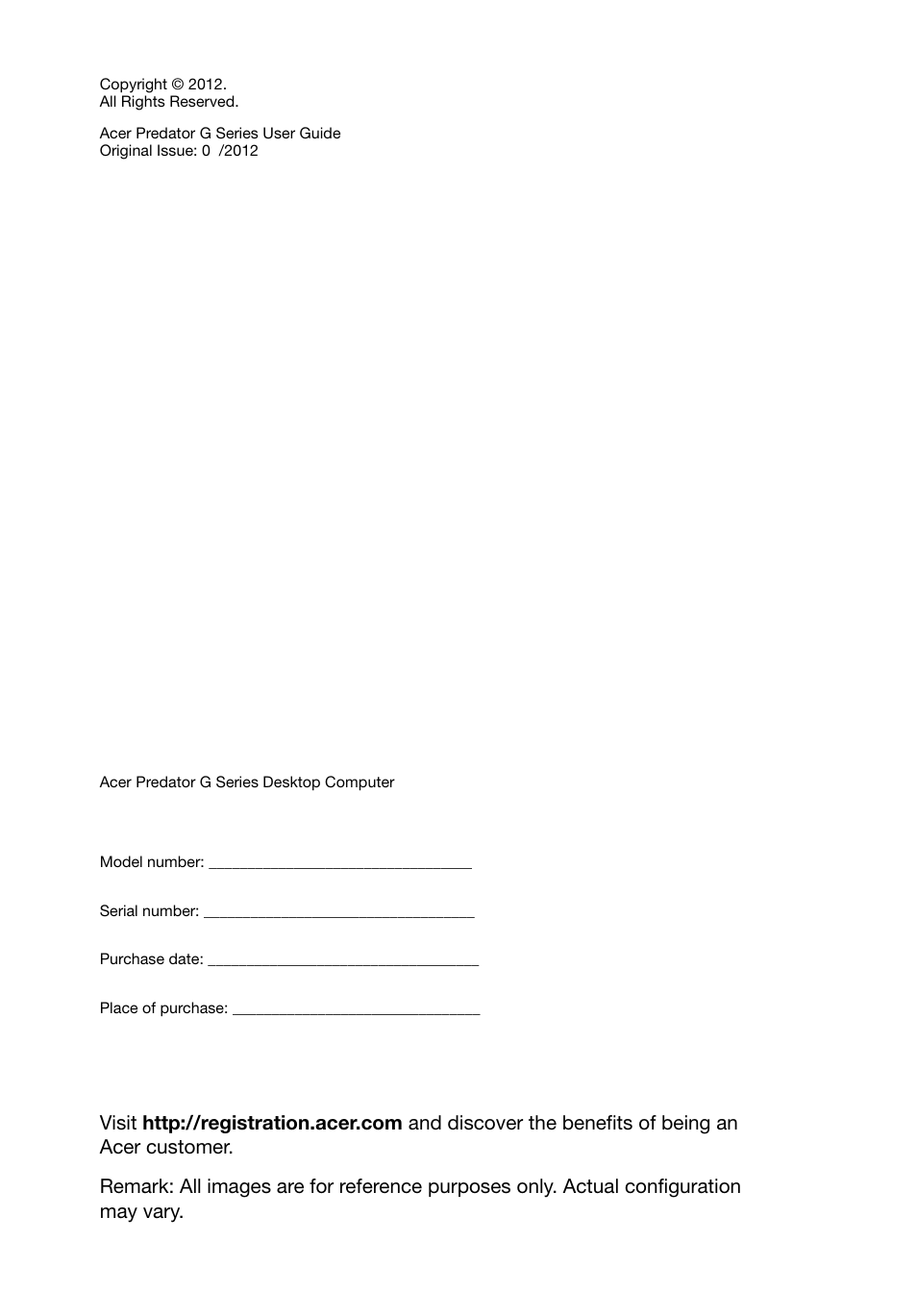 Acer Predator G5920 User Manual | Page 2 / 52