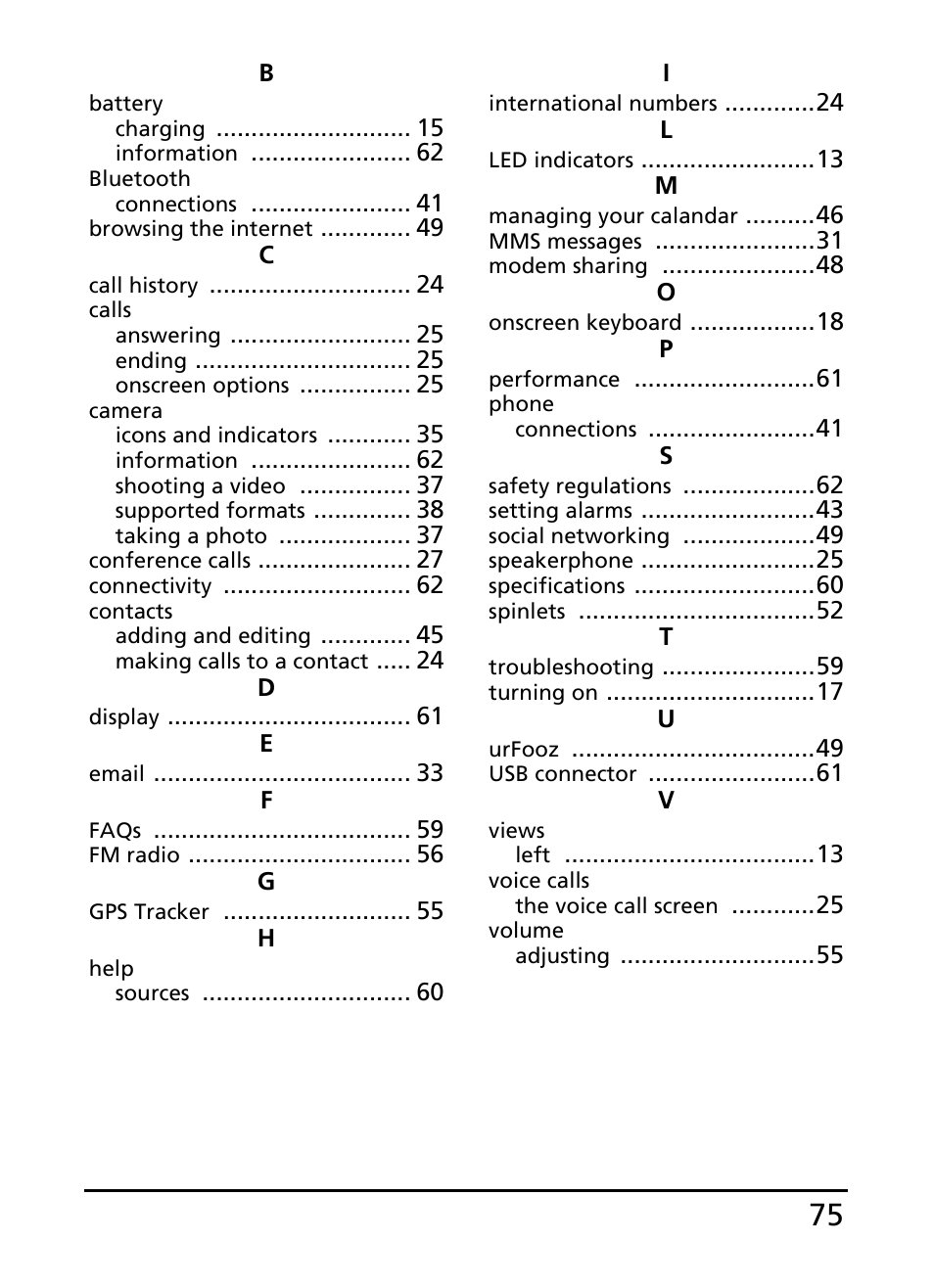 Acer E110 User Manual | Page 75 / 76