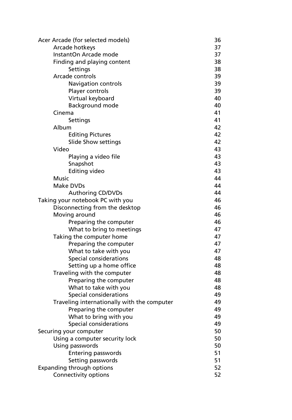 Acer Aspire 1640Z User Manual | Page 8 / 87