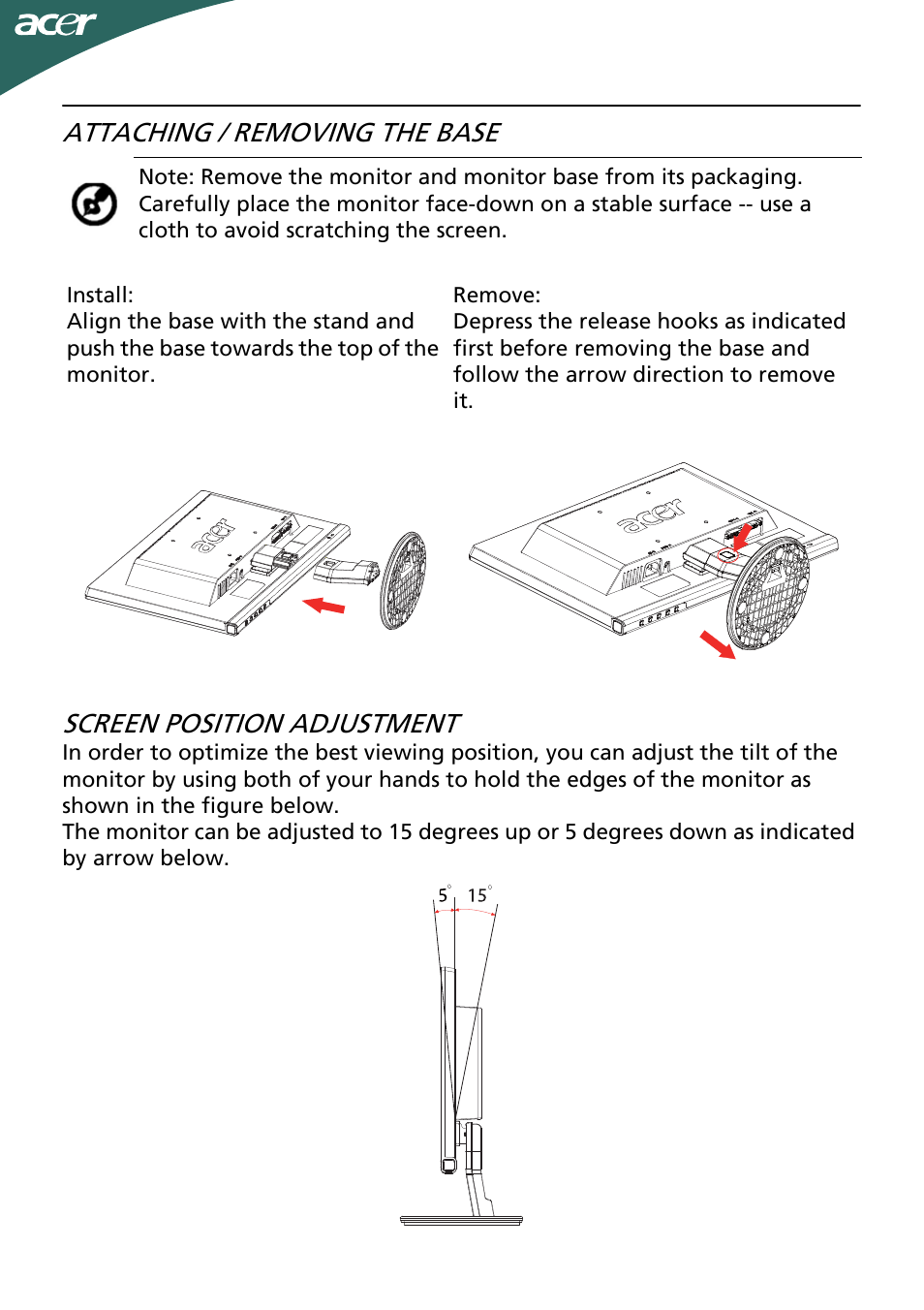 Acer P166HQL User Manual | Page 7 / 21