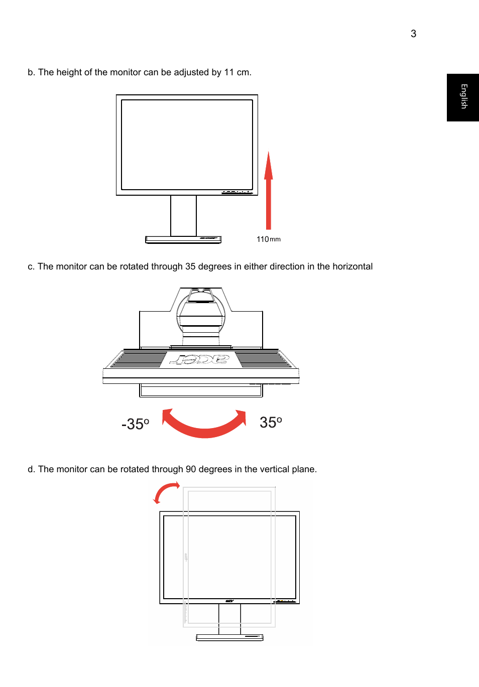 Acer B243PHL User Manual | Page 17 / 29
