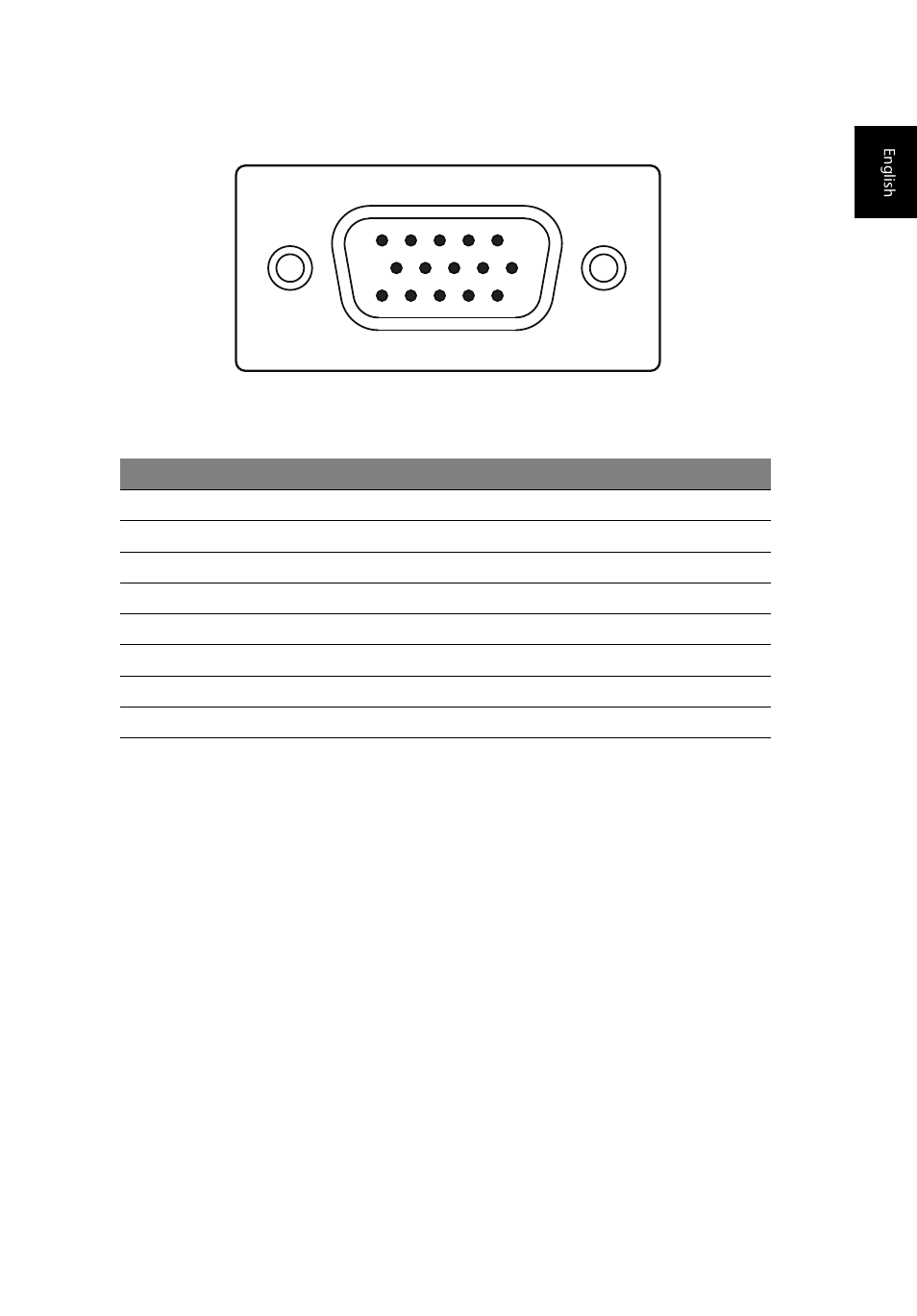 Connector pin assignment | Acer B243PHL User Manual | Page 19 / 29