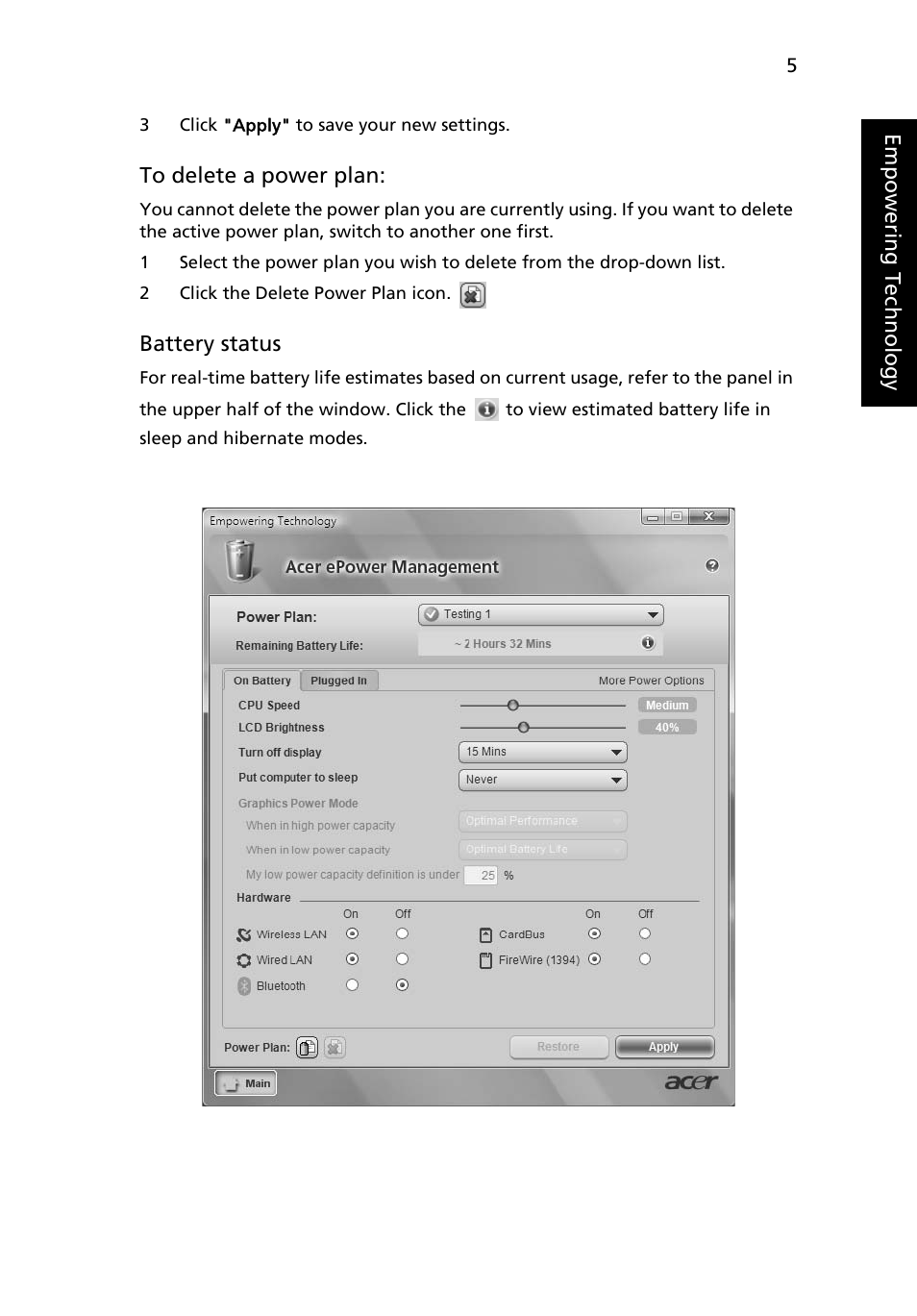 Acer Extensa 7620Z User Manual | Page 25 / 100