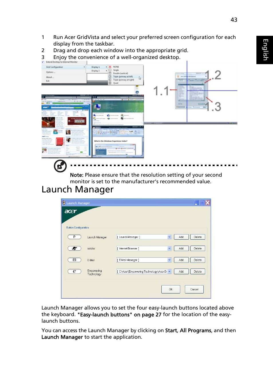 Launch manager | Acer TravelMate 4310 User Manual | Page 61 / 101