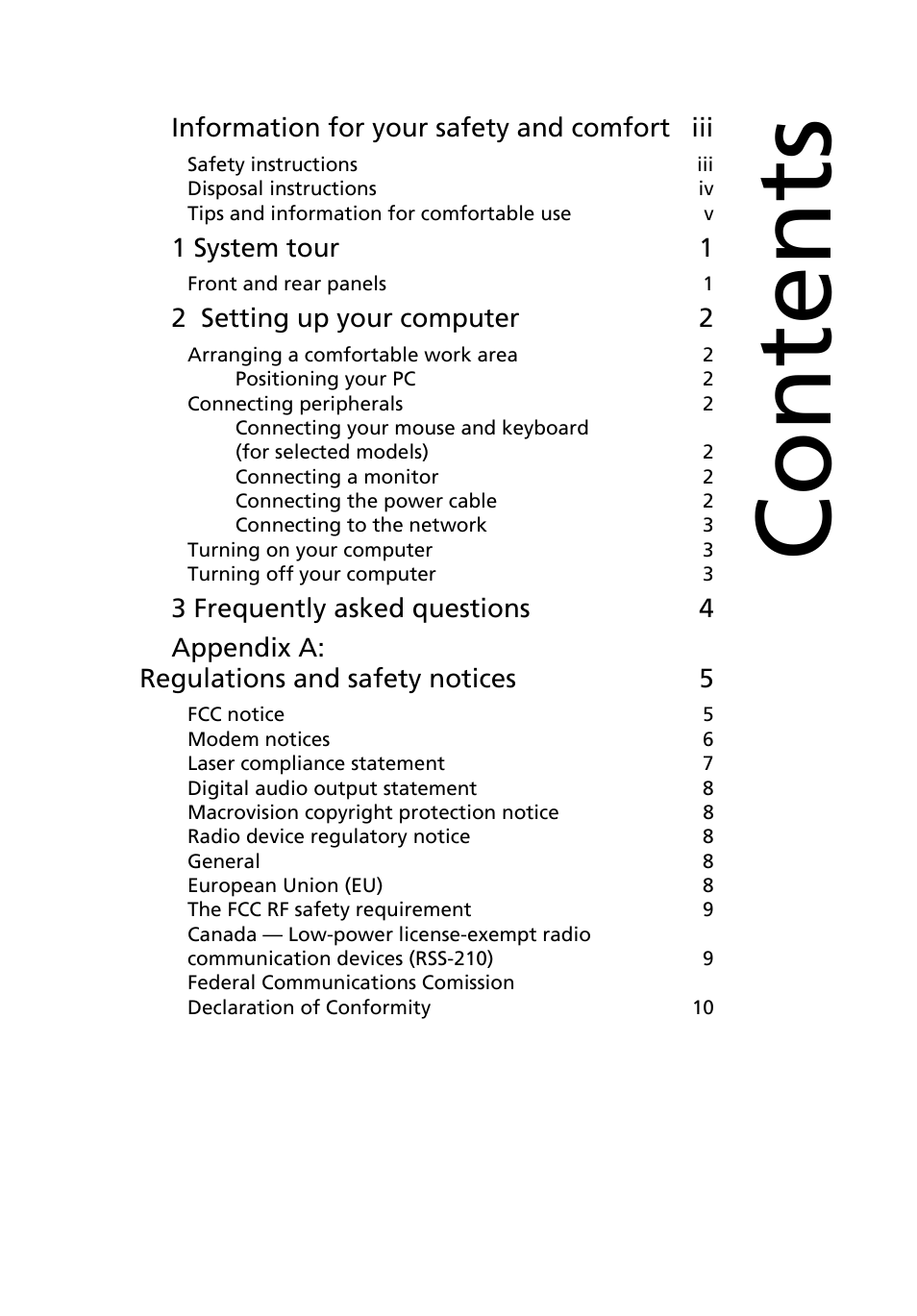 Acer Aspire X3200 User Manual | Page 7 / 18