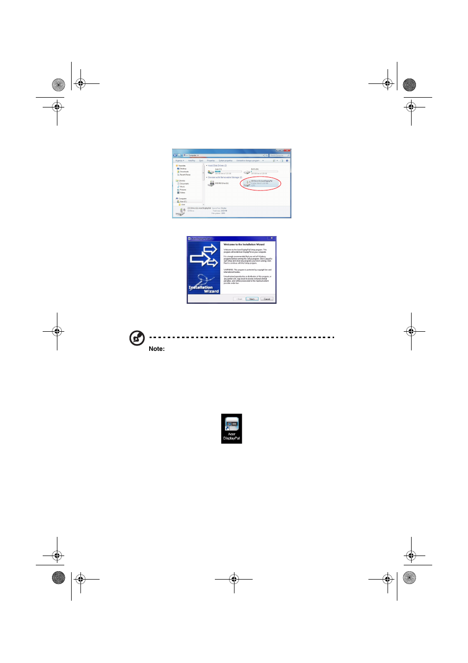 Running acer displaypal | Acer C110 User Manual | Page 2 / 3
