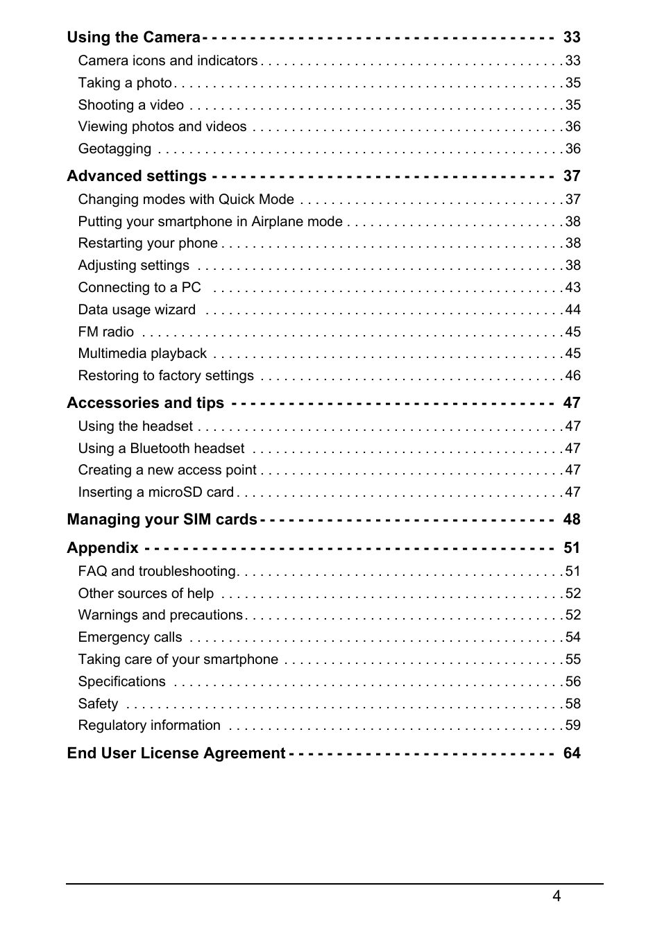 Acer Z150 User Manual | Page 4 / 65