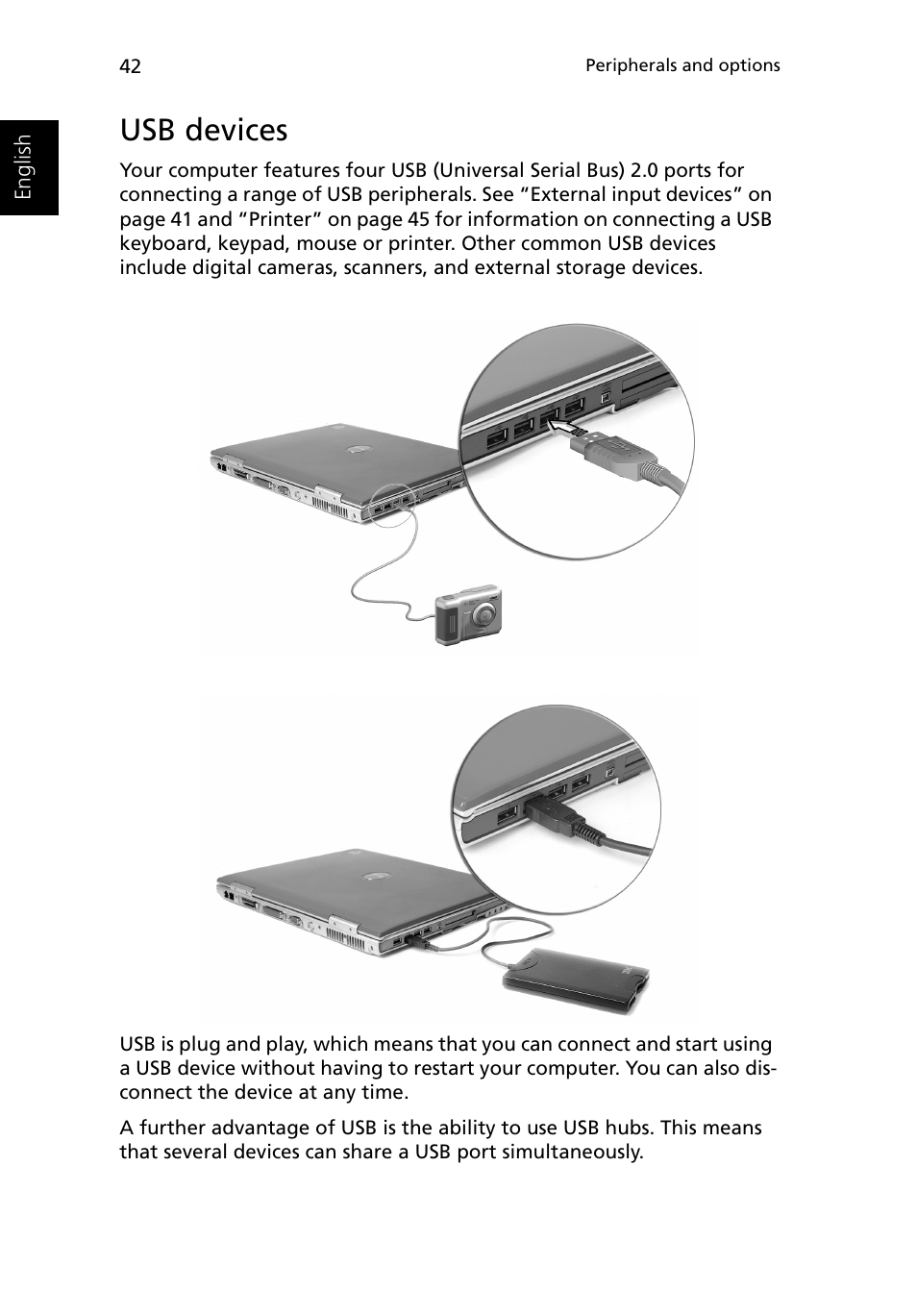 Usb devices | Acer Ferrari 3400 User Manual | Page 52 / 109