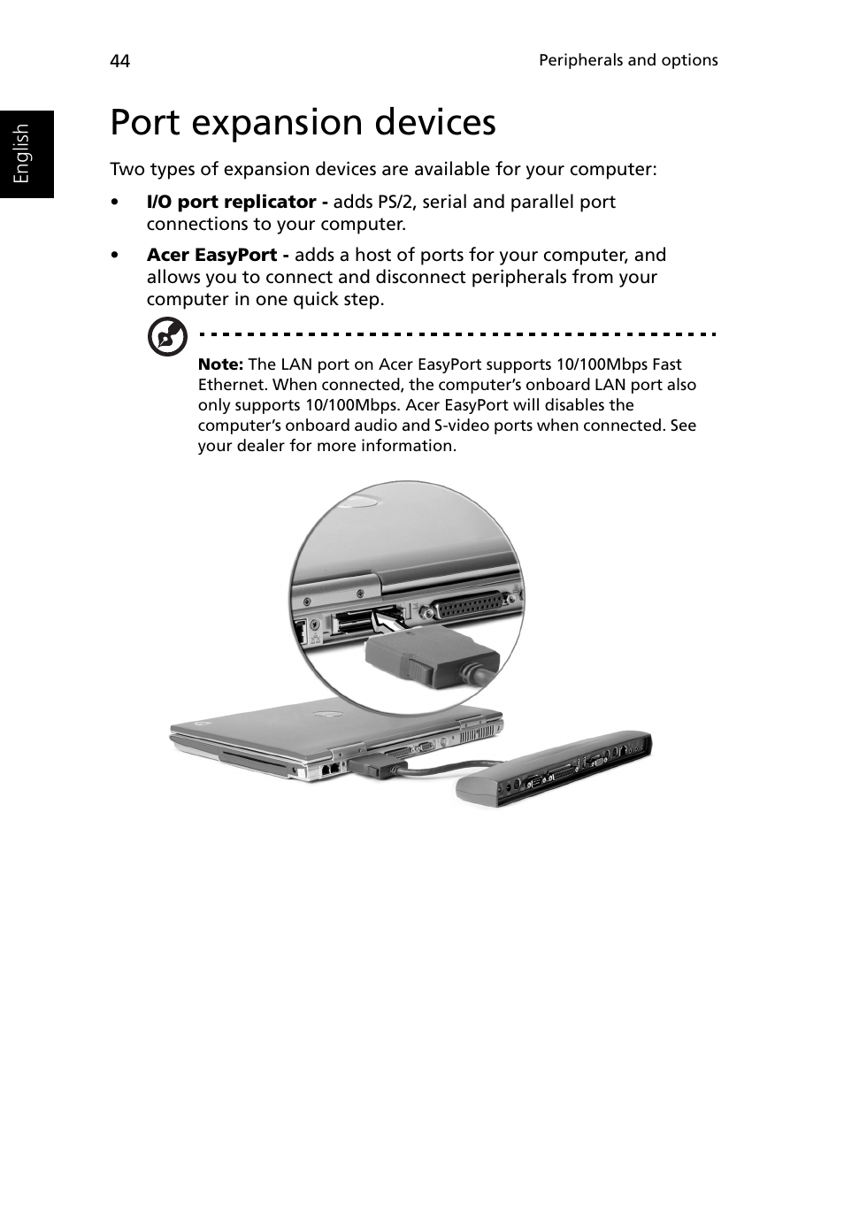 Port expansion devices | Acer Ferrari 3400 User Manual | Page 54 / 109
