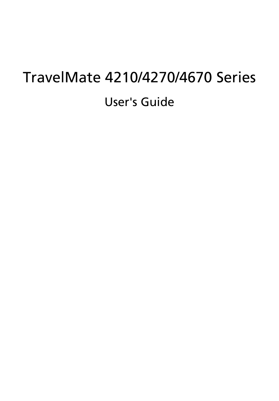 Acer TravelMate 4670 User Manual | 80 pages