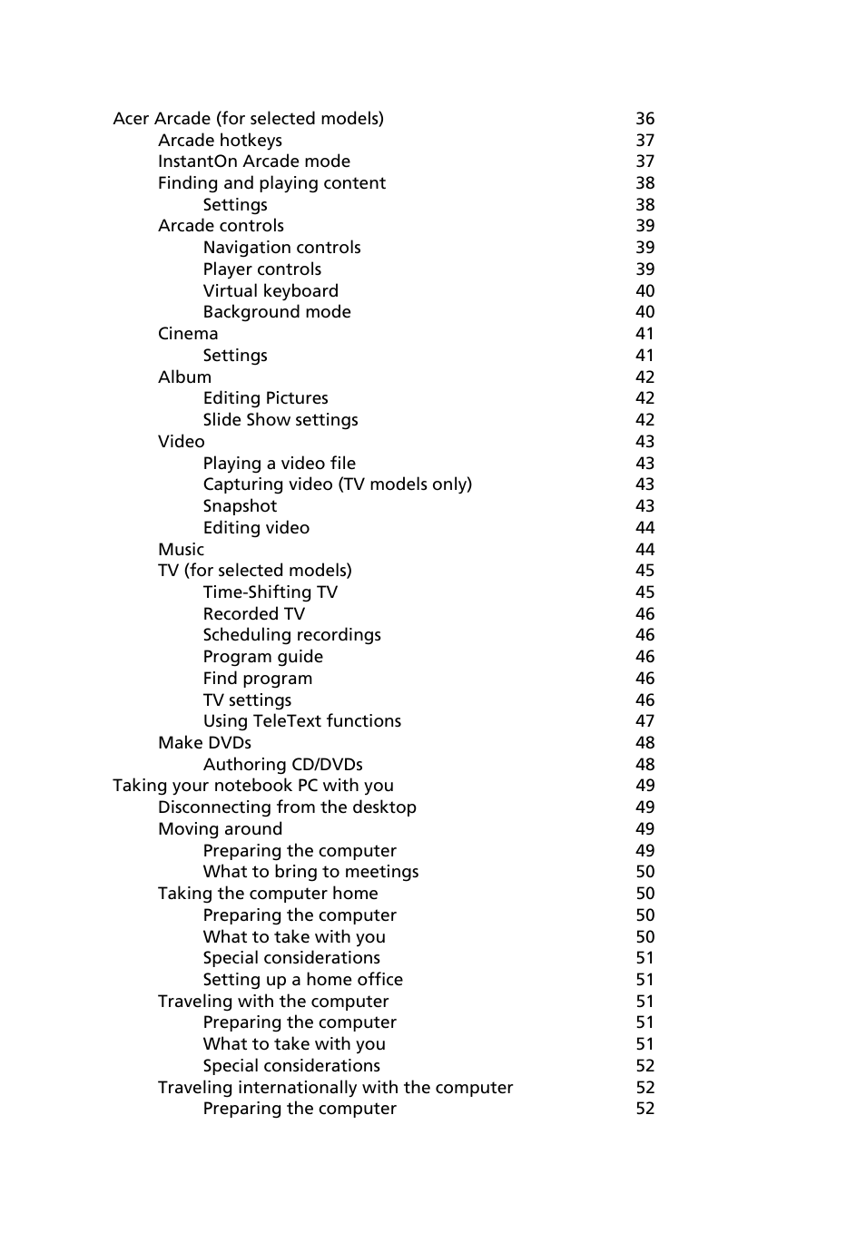 Acer Aspire 5500Z User Manual | Page 8 / 92