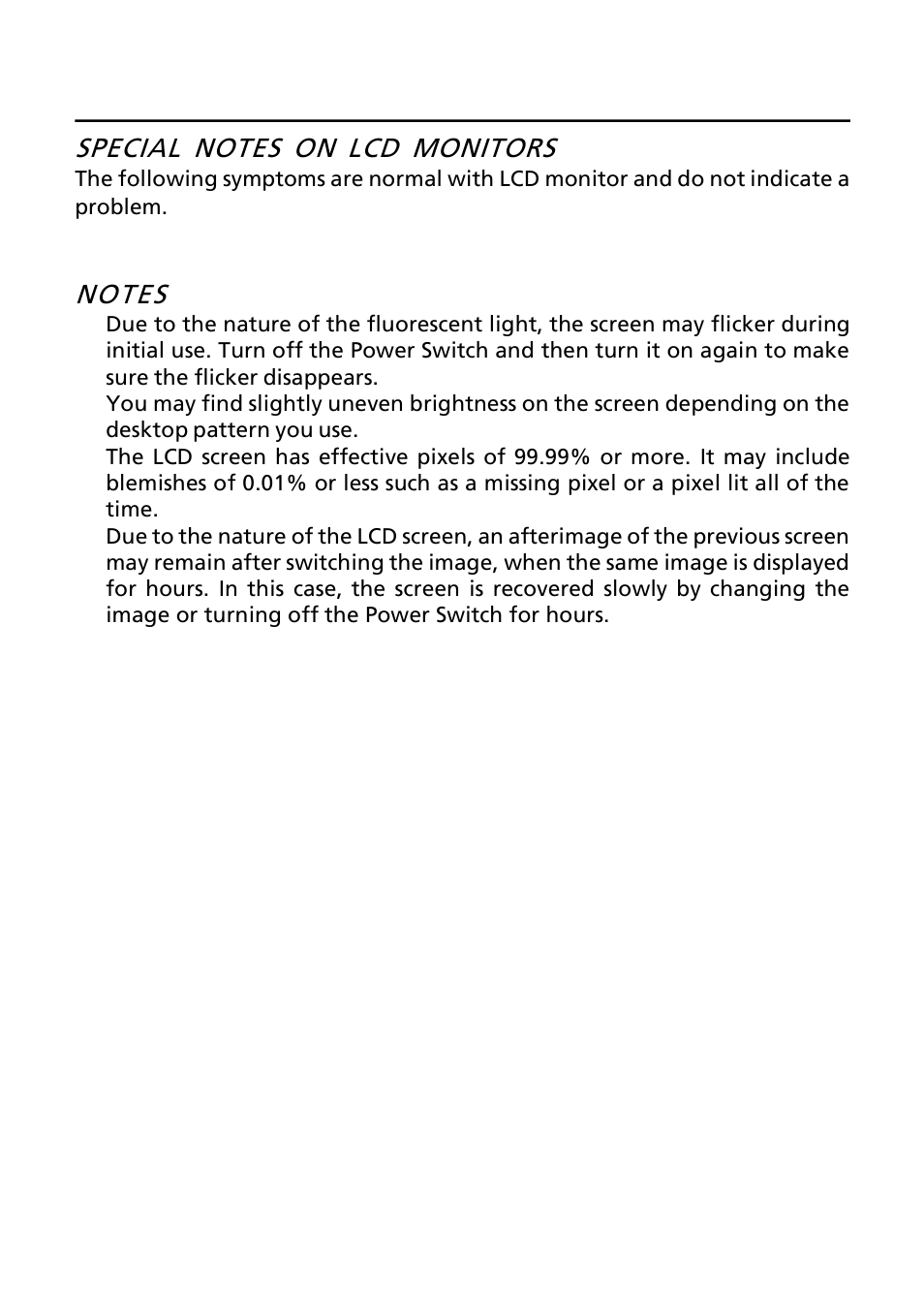 Acer P216HL User Manual | Page 2 / 23