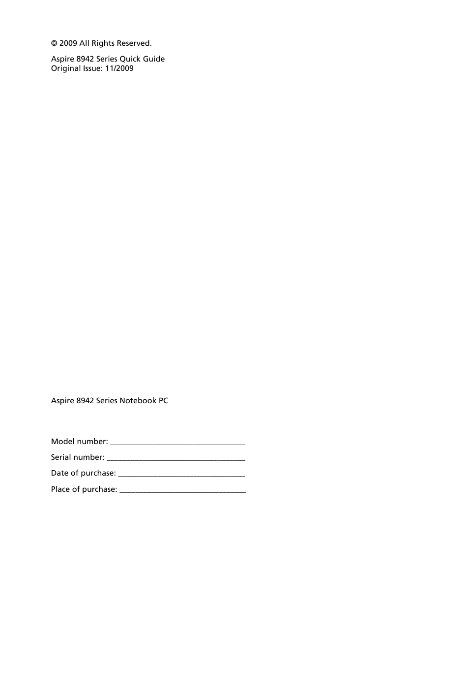 Acer Aspire 8942G User Manual | Page 2 / 21