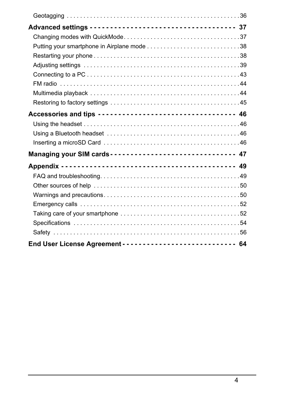 Acer Z130 User Manual | Page 4 / 65