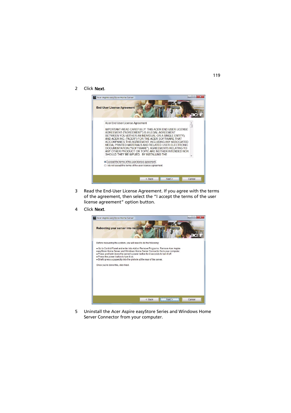 Acer easyStore H342 User Manual | Page 133 / 148