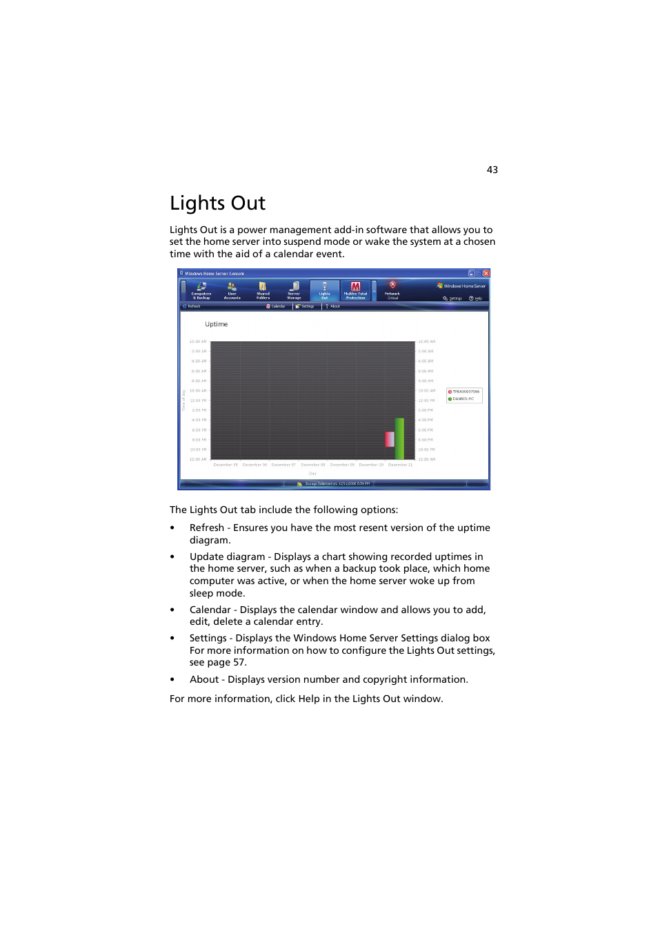 Lights out | Acer easyStore H342 User Manual | Page 57 / 148