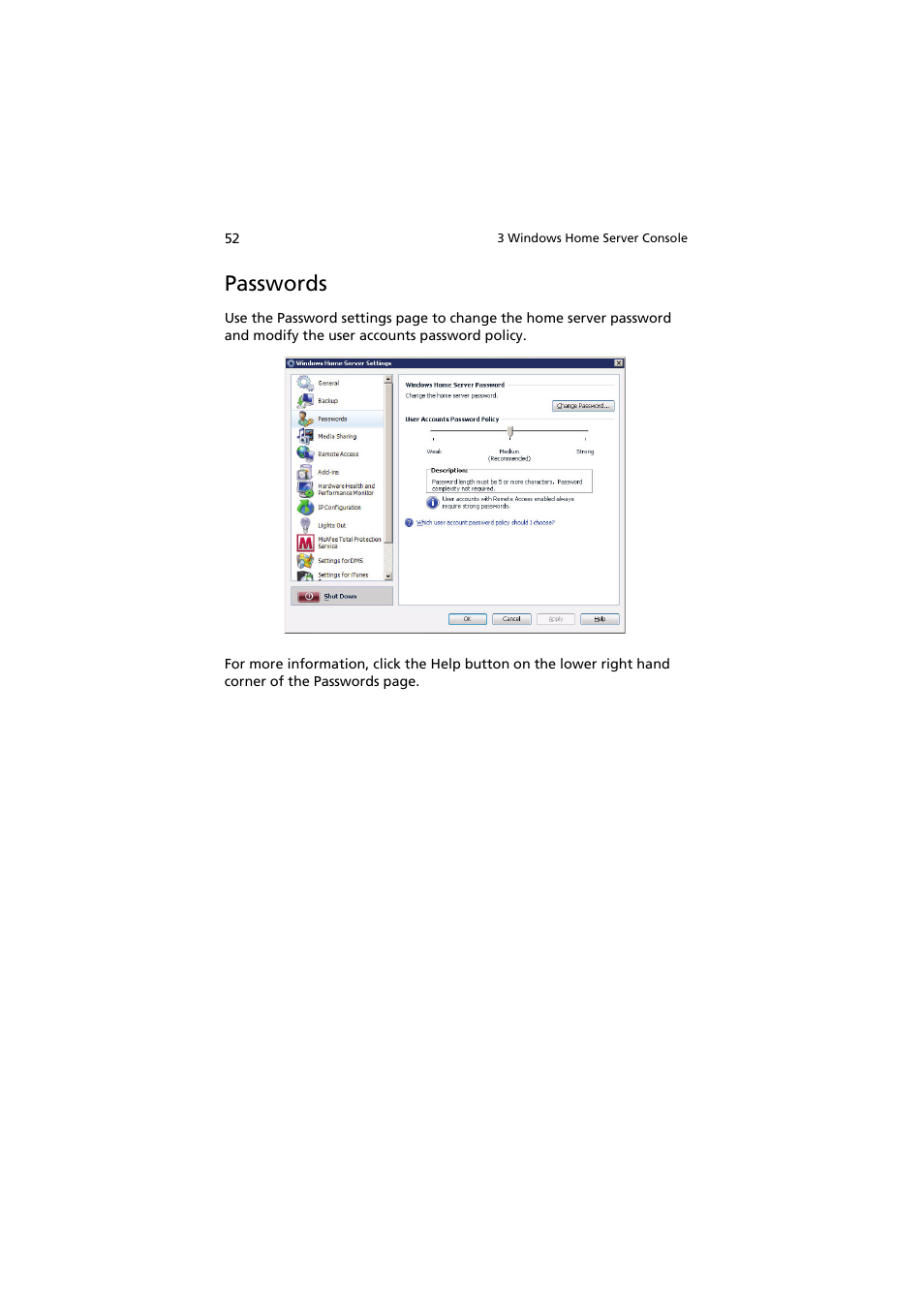 Passwords | Acer easyStore H342 User Manual | Page 66 / 148