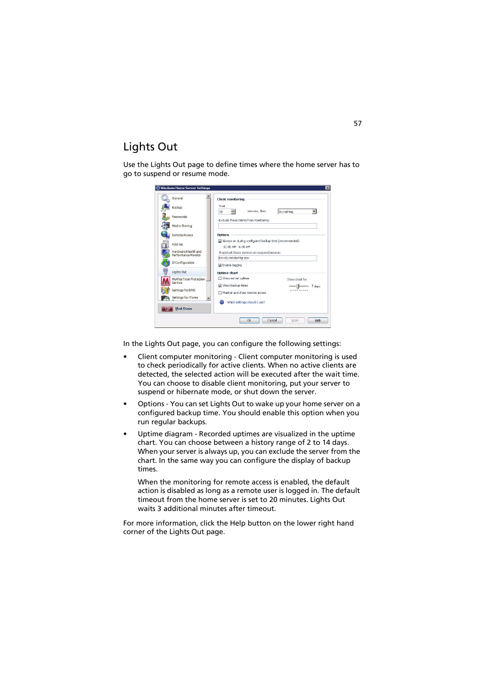 Lights out | Acer easyStore H342 User Manual | Page 71 / 148