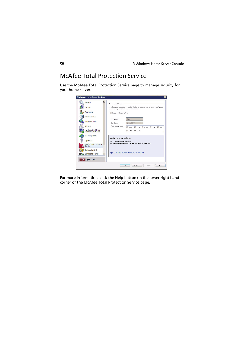 Mcafee total protection service | Acer easyStore H342 User Manual | Page 72 / 148