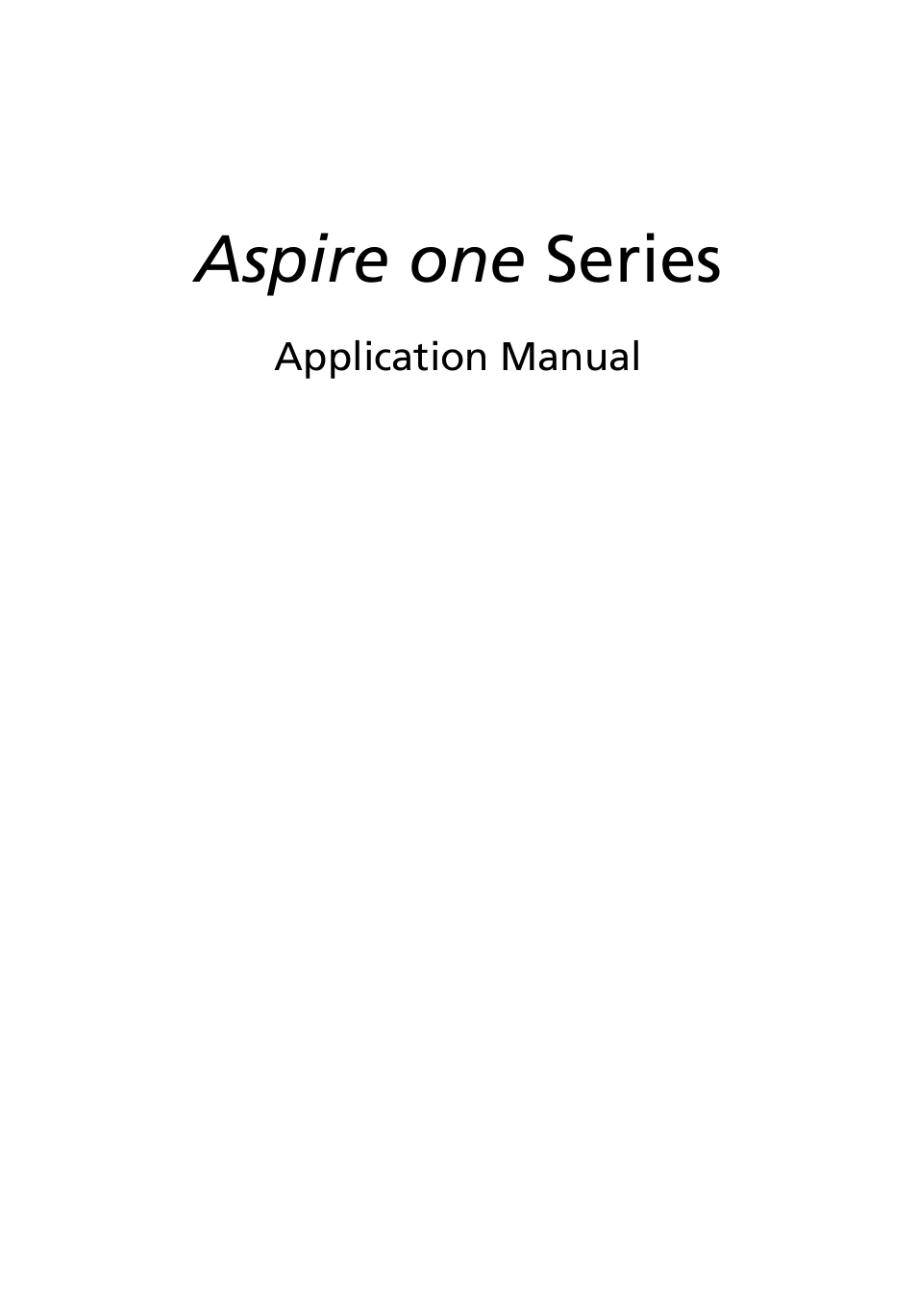 Acer AOA150 User Manual | 77 pages