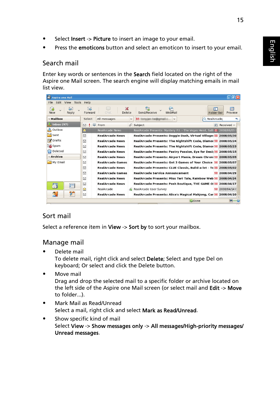 Acer AOA150 User Manual | Page 31 / 77