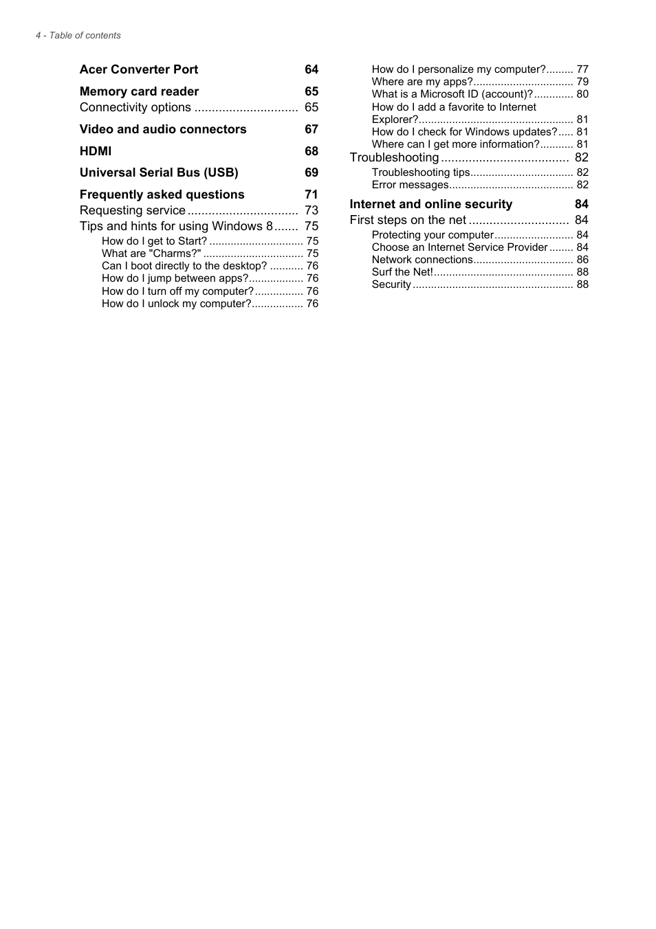 Acer Aspire R7-572G User Manual | Page 4 / 95