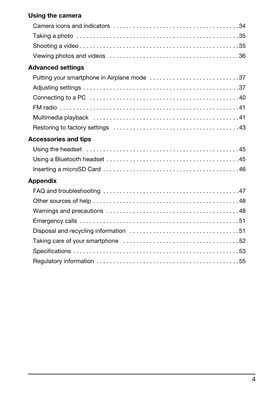 Acer Liquid mini Ferrari User Manual | Page 4 / 63