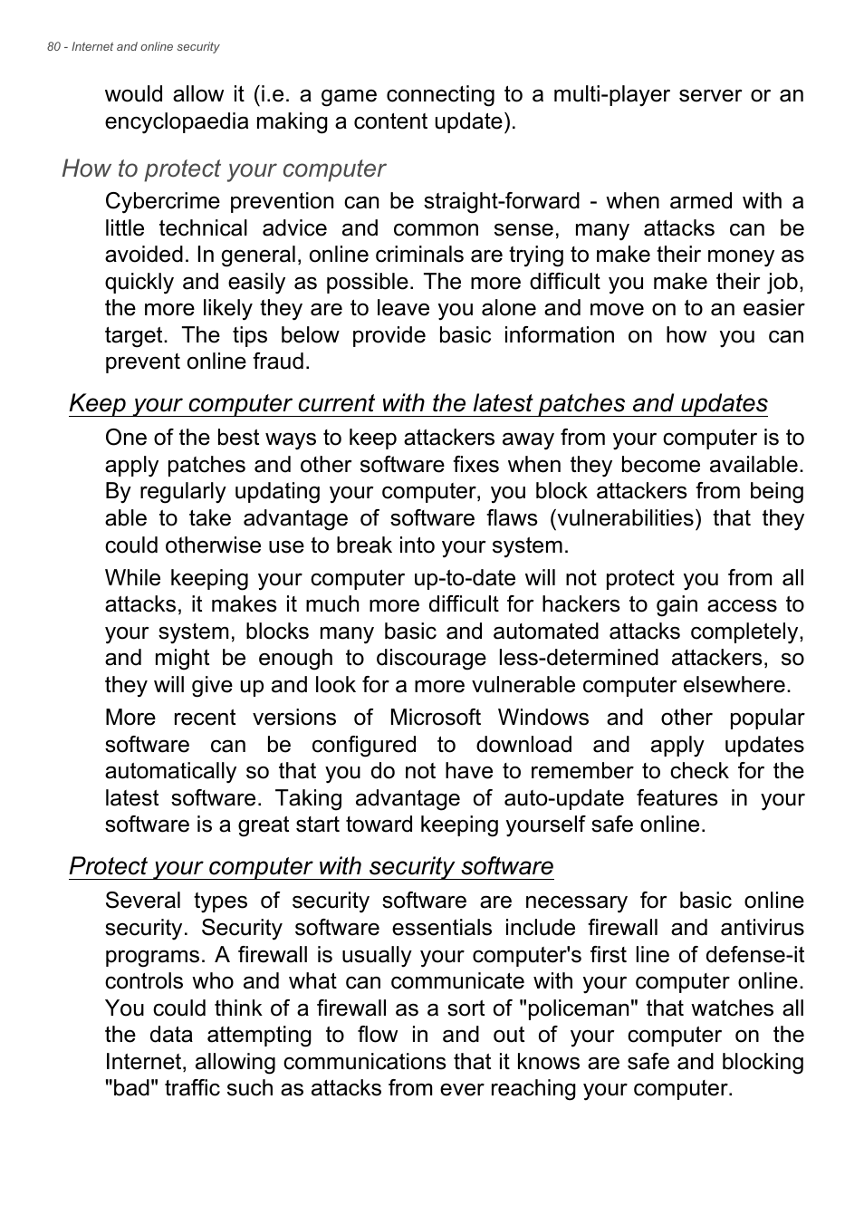 Acer Aspire E1-522 User Manual | Page 80 / 85