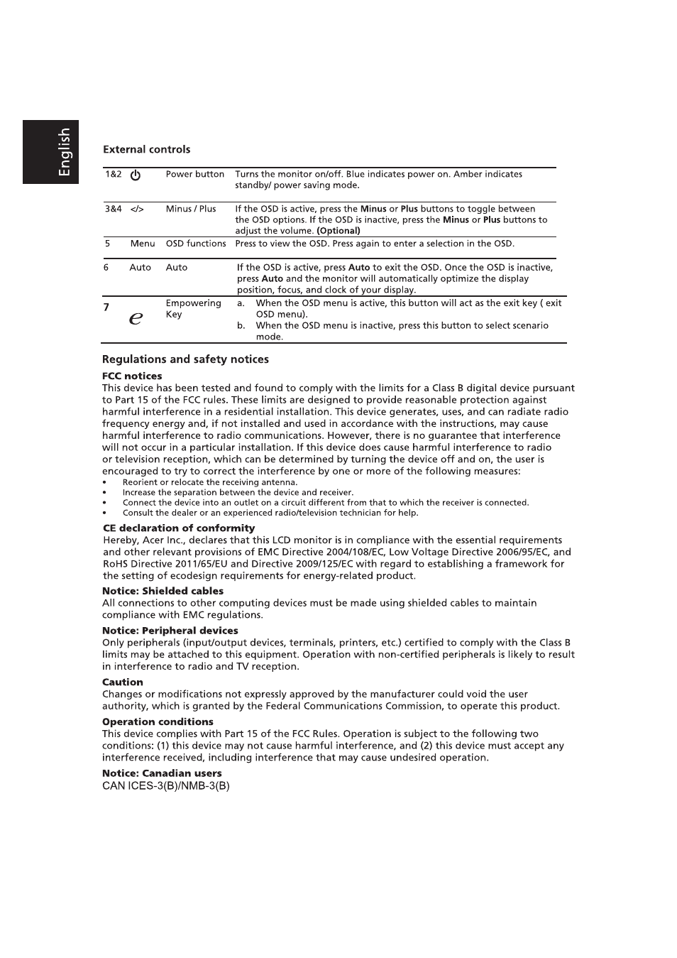 Acer B236HL User Manual | Page 2 / 9