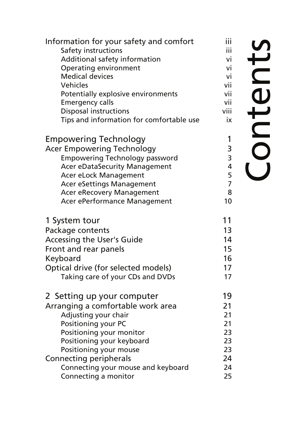 Acer Veriton 1000 User Manual | Page 13 / 73