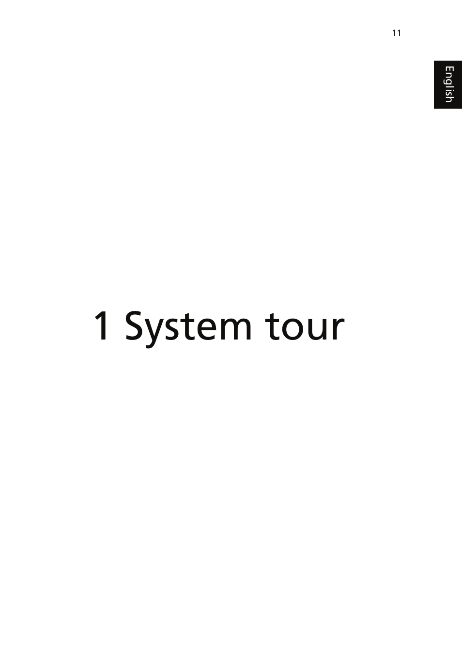 1 system tour | Acer Veriton 1000 User Manual | Page 25 / 73