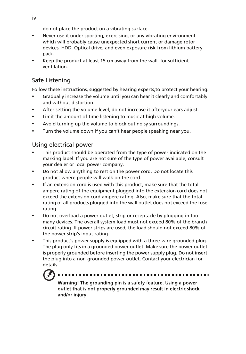 Acer Veriton 1000 User Manual | Page 4 / 73