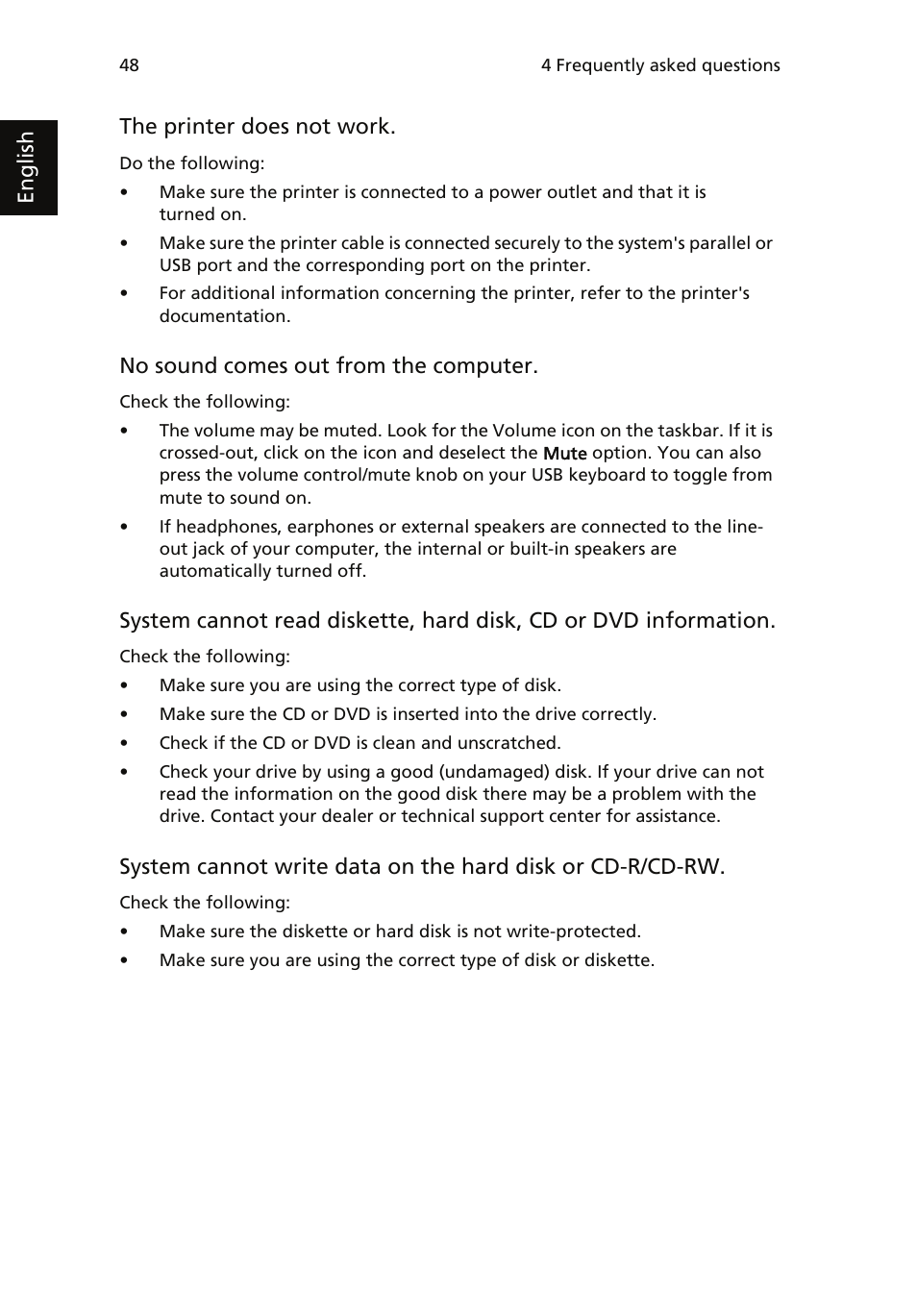 Acer Veriton 1000 User Manual | Page 62 / 73
