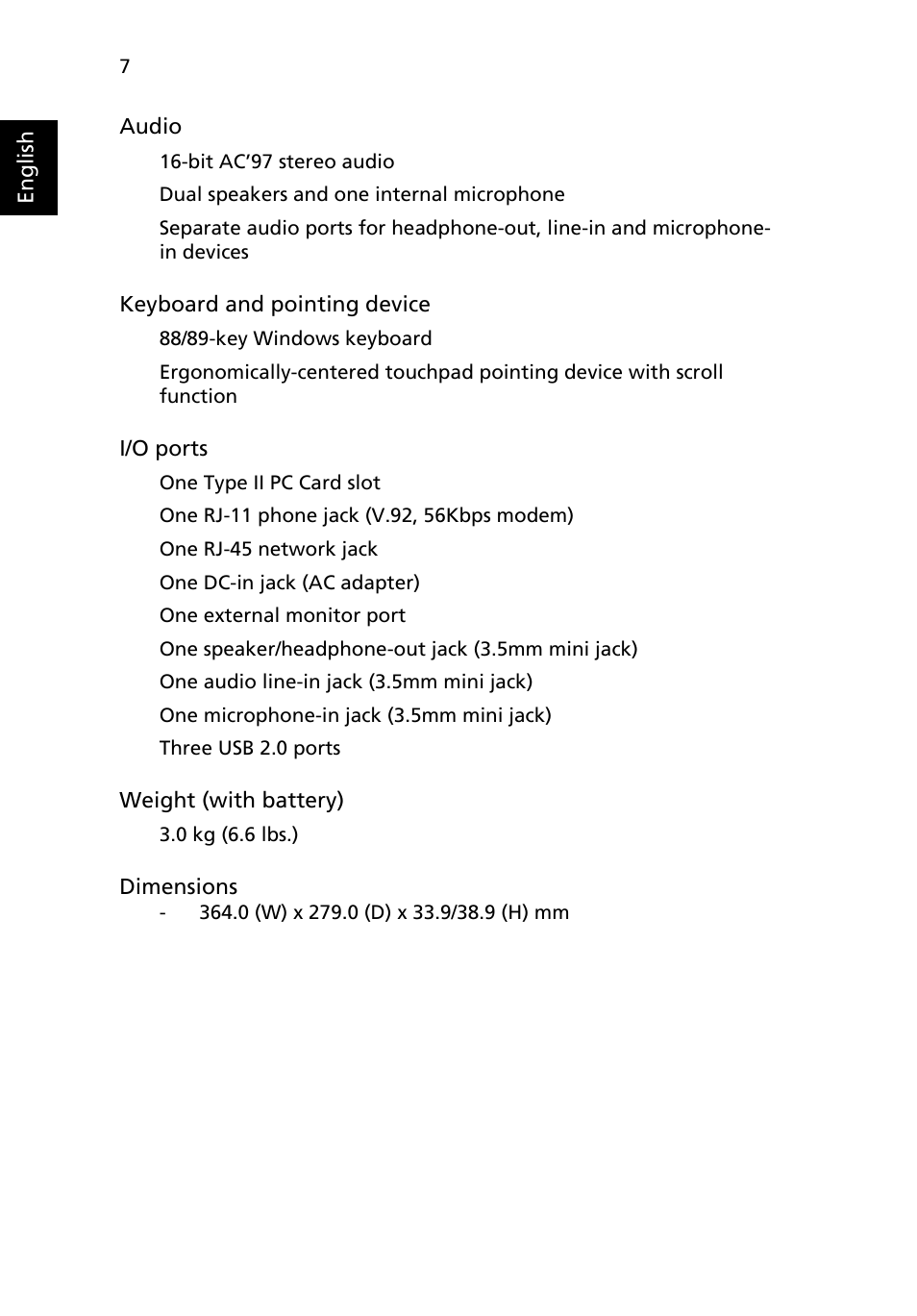 Acer Aspire 1650 User Manual | Page 18 / 75