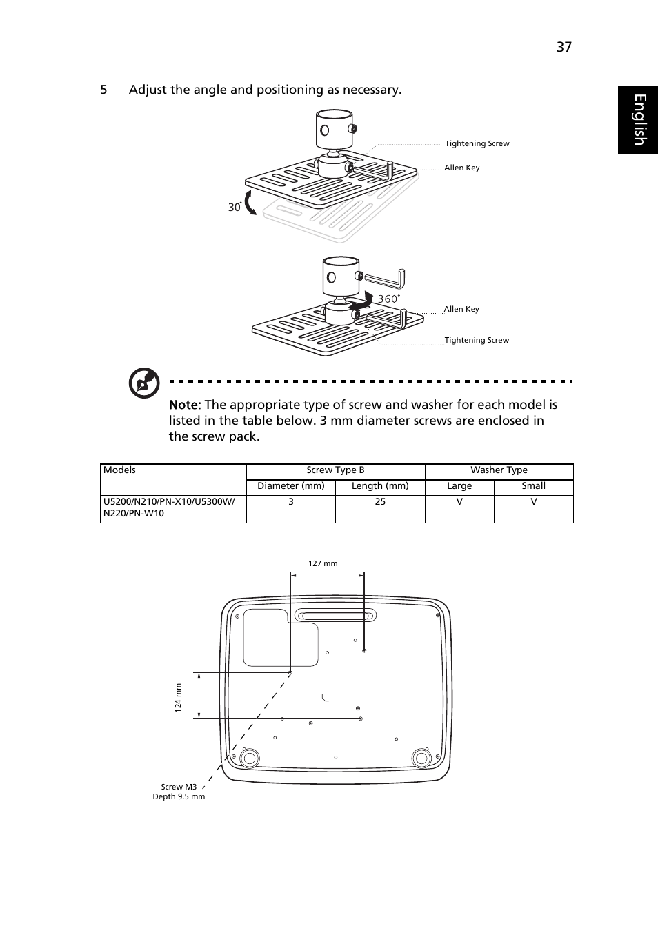 Eng lis h | Acer U5200 User Manual | Page 47 / 59